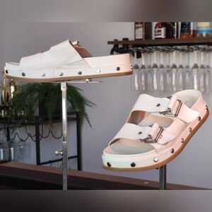BCBGeneration White Studded Sandals